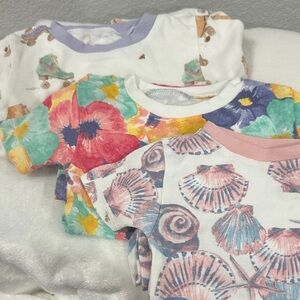 2T Burt’s Bees Colorful Short Sleeve/Shorts Pajamas Sets (3 sets - 6 pcs total)